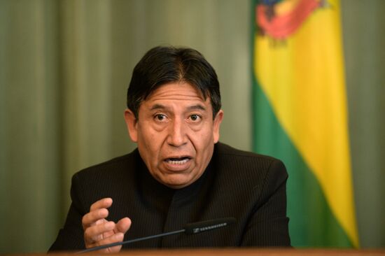 Russian Foreign Minister Sergey Lavrov meets with Bolivian Foreign Minister David Choquehuanca Céspedes