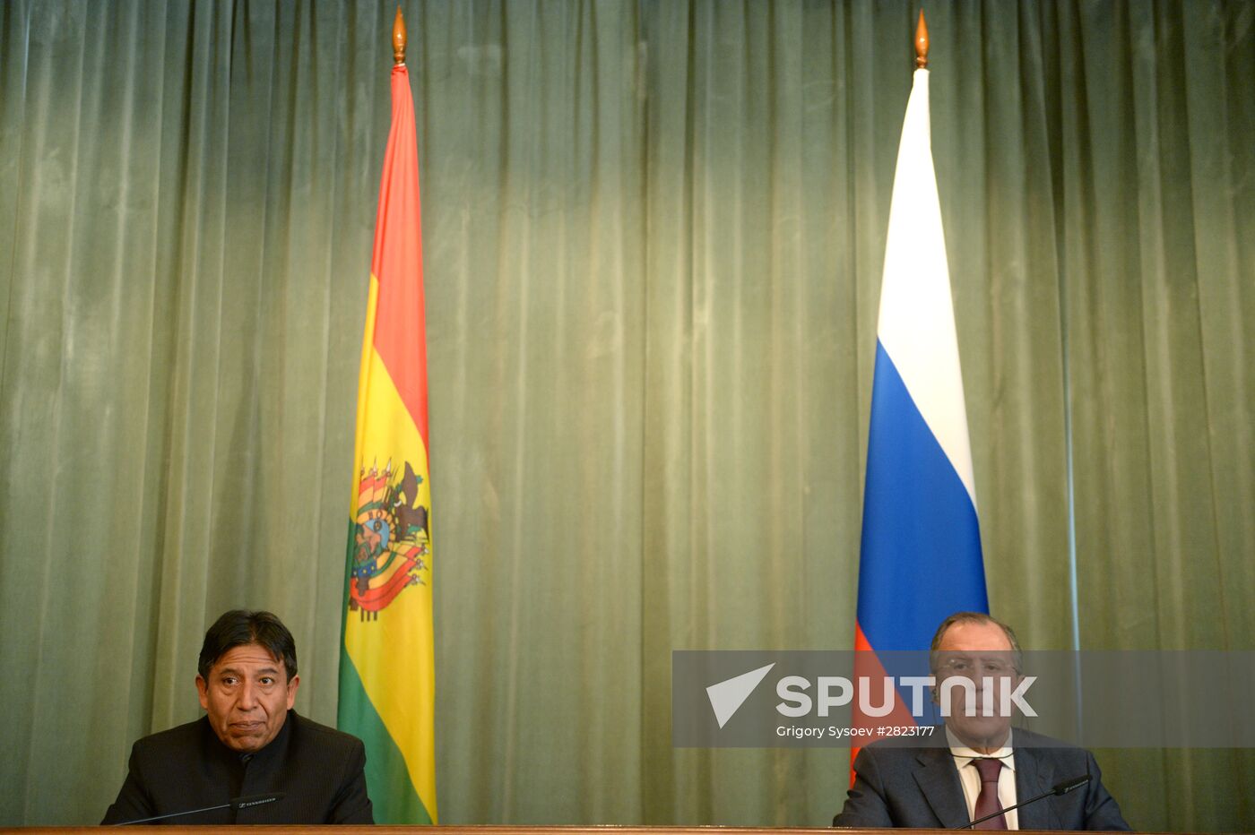 Russian Foreign Minister Sergey Lavrov meets with Bolivian Foreign Minister David Choquehuanca Céspedes