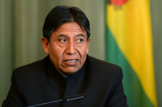 Russian Foreign Minister Sergey Lavrov meets with Bolivian Foreign Minister David Choquehuanca Céspedes