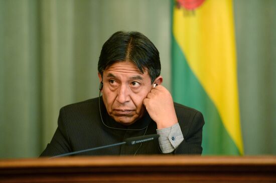 Russian Foreign Minister Sergey Lavrov meets with Bolivian Foreign Minister David Choquehuanca Céspedes
