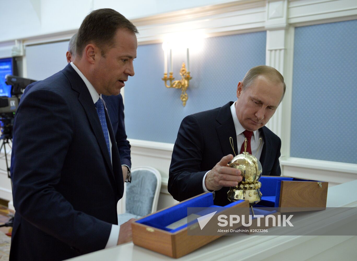 Russian President Vladimir Putin holds videoconference with ISS and Vostochny space center
