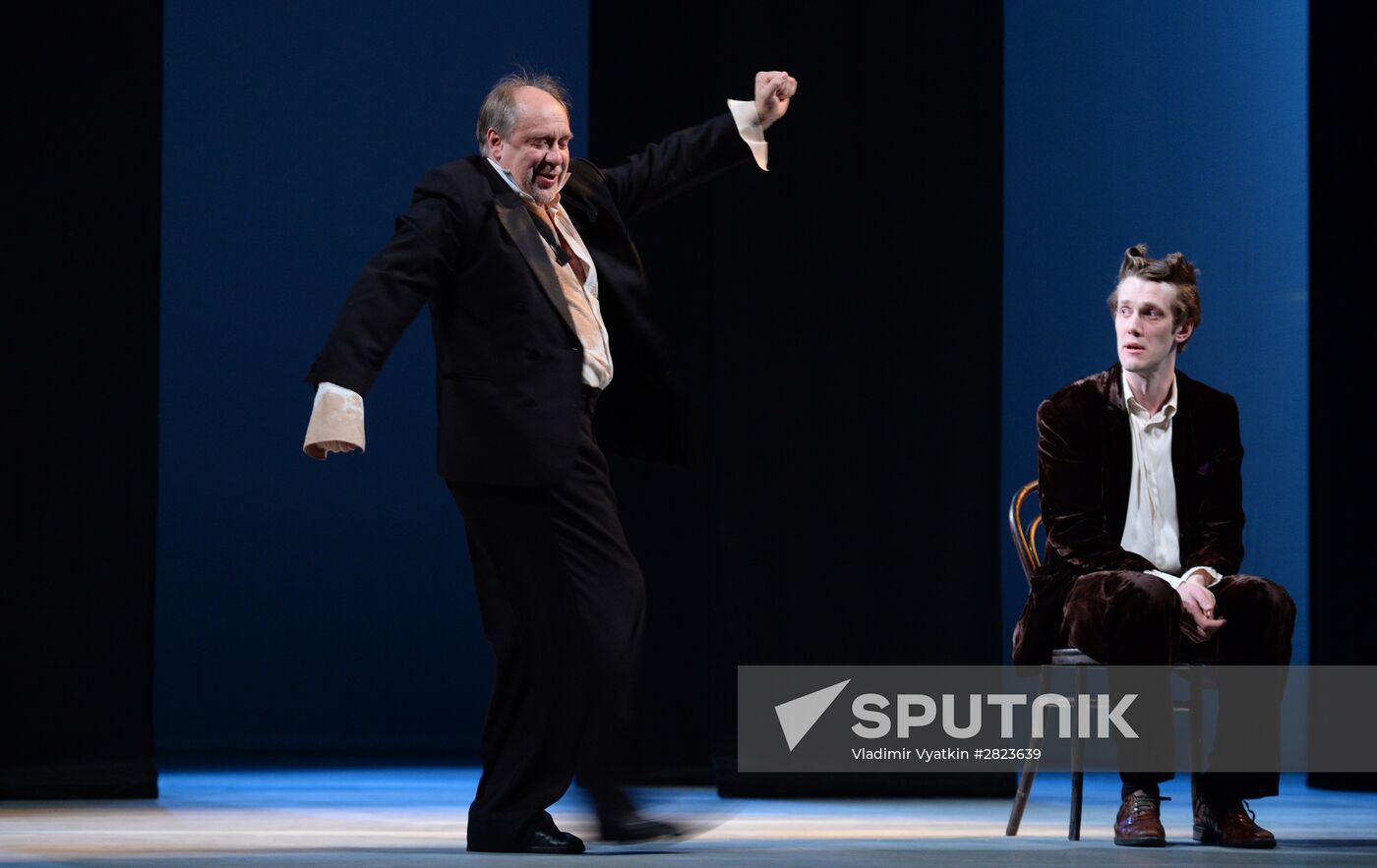 Dress rehearsal of play Twelfth Night in Moscow