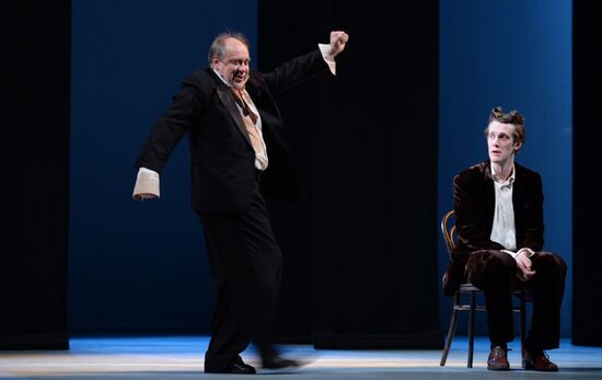 Dress rehearsal of play Twelfth Night in Moscow