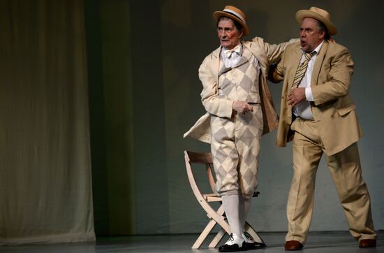Dress rehearsal of play Twelfth Night in Moscow