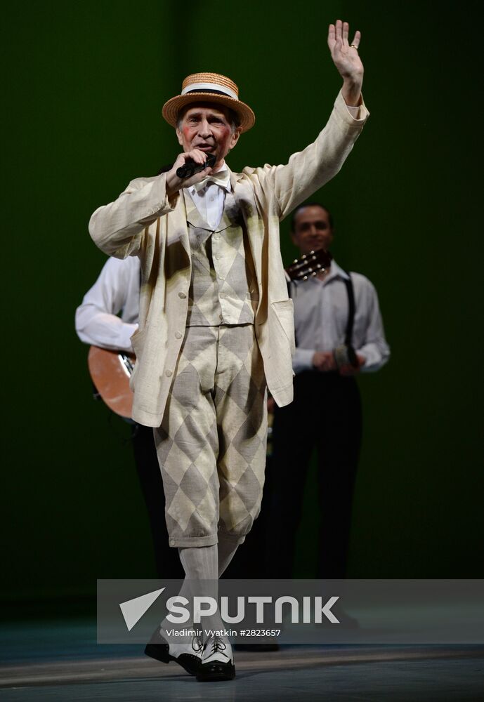 Dress rehearsal of play Twelfth Night in Moscow