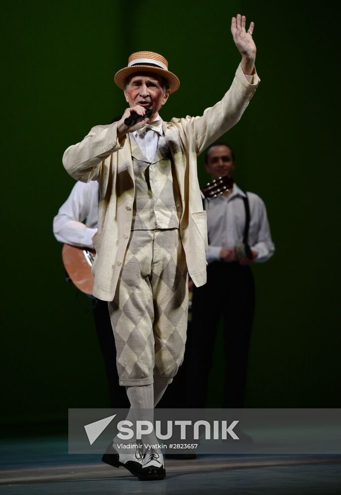 Dress rehearsal of play Twelfth Night in Moscow