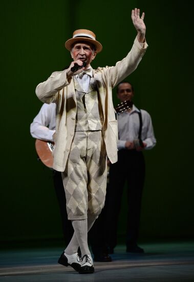 Dress rehearsal of play Twelfth Night in Moscow