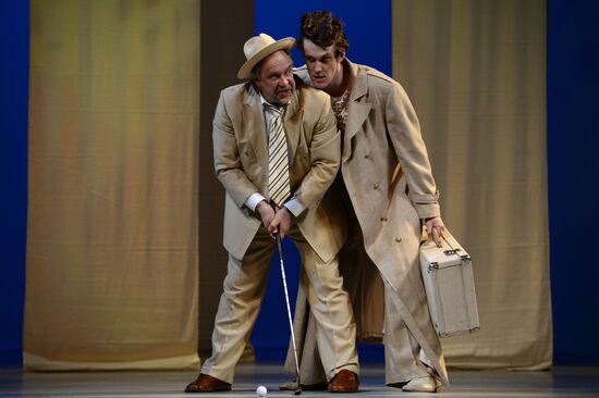 Dress rehearsal of play Twelfth Night in Moscow