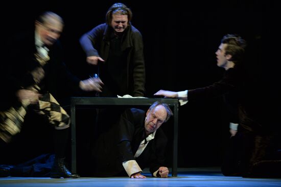 Dress rehearsal of play Twelfth Night in Moscow