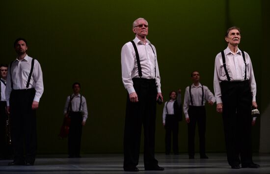 Dress rehearsal of play Twelfth Night in Moscow