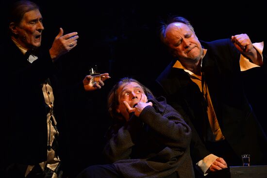 Dress rehearsal of play Twelfth Night in Moscow
