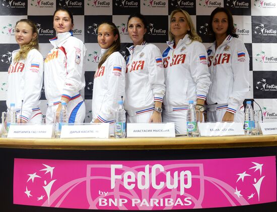 Tennis. Federation Cup. Russia vs. Belarus. News conference