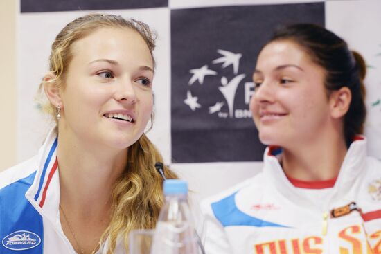 Tennis. Federation Cup. Russia vs. Belarus. News conference