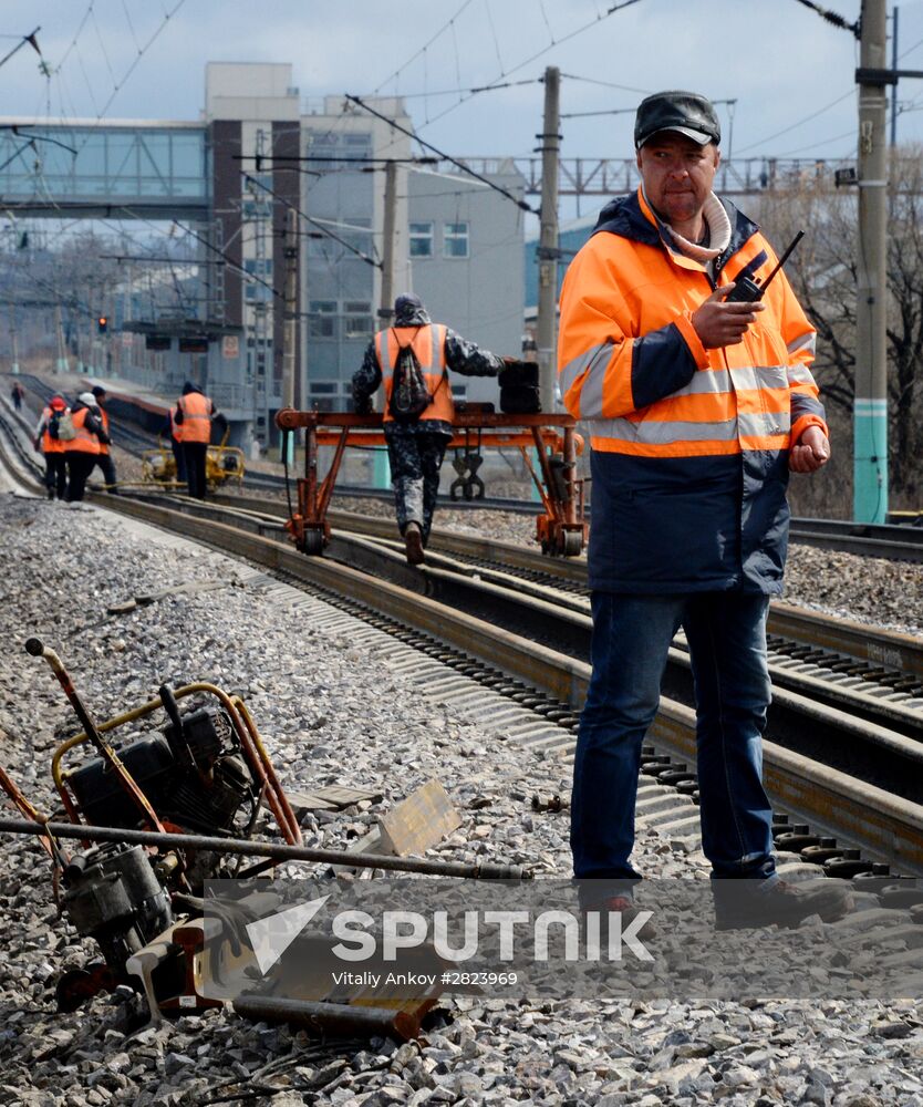 Summer railway track repair campaign by Far Eastern Railway