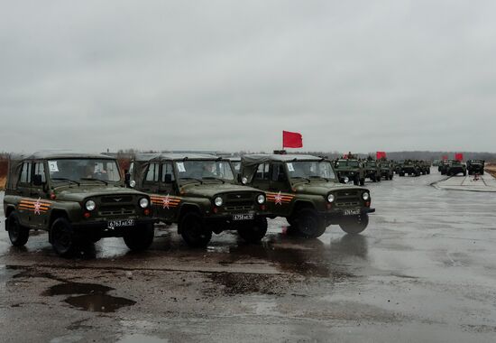 Victory Parade rehearsal in Russian cities