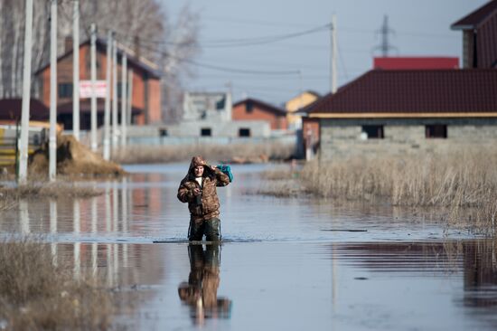Flood in the Omsk Region