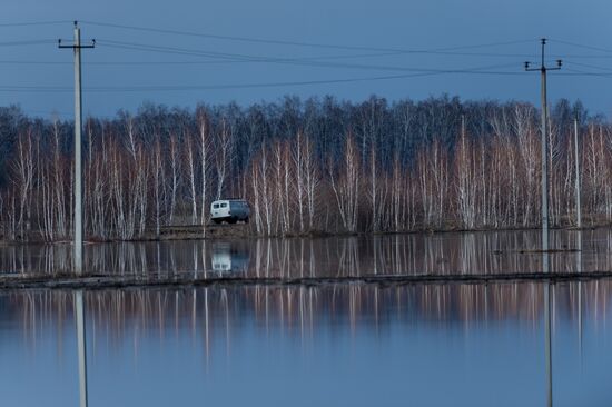 Flood in the Omsk Region