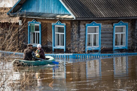 Flood in the Omsk Region