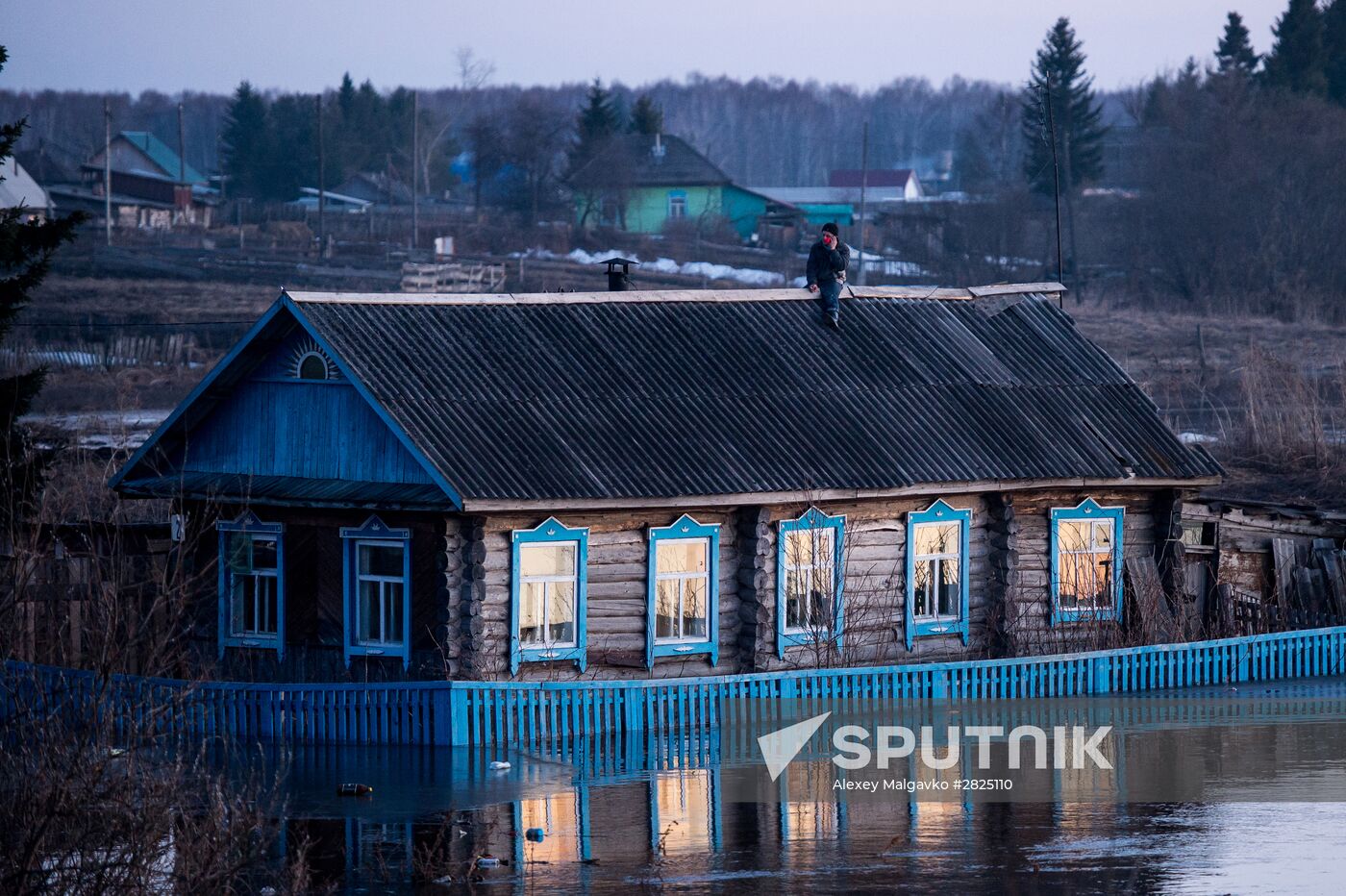Flood in the Omsk Region