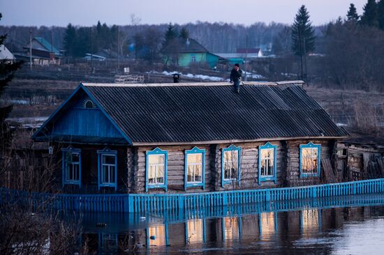 Flood in the Omsk Region