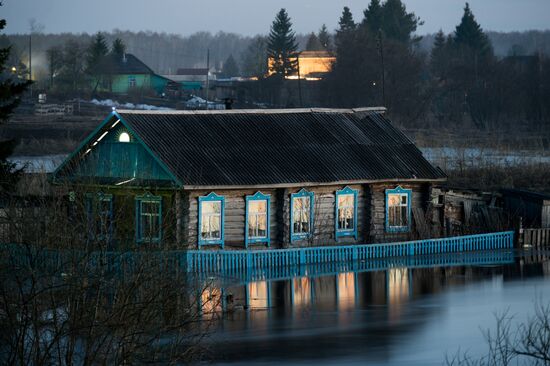 Flood in the Omsk Region
