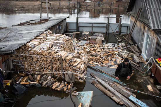 Flood in the Omsk Region