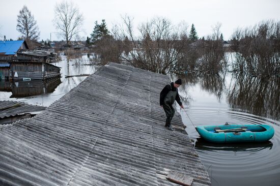 Flood in the Omsk Region