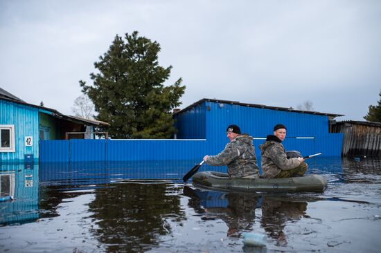 Flood in the Omsk Region