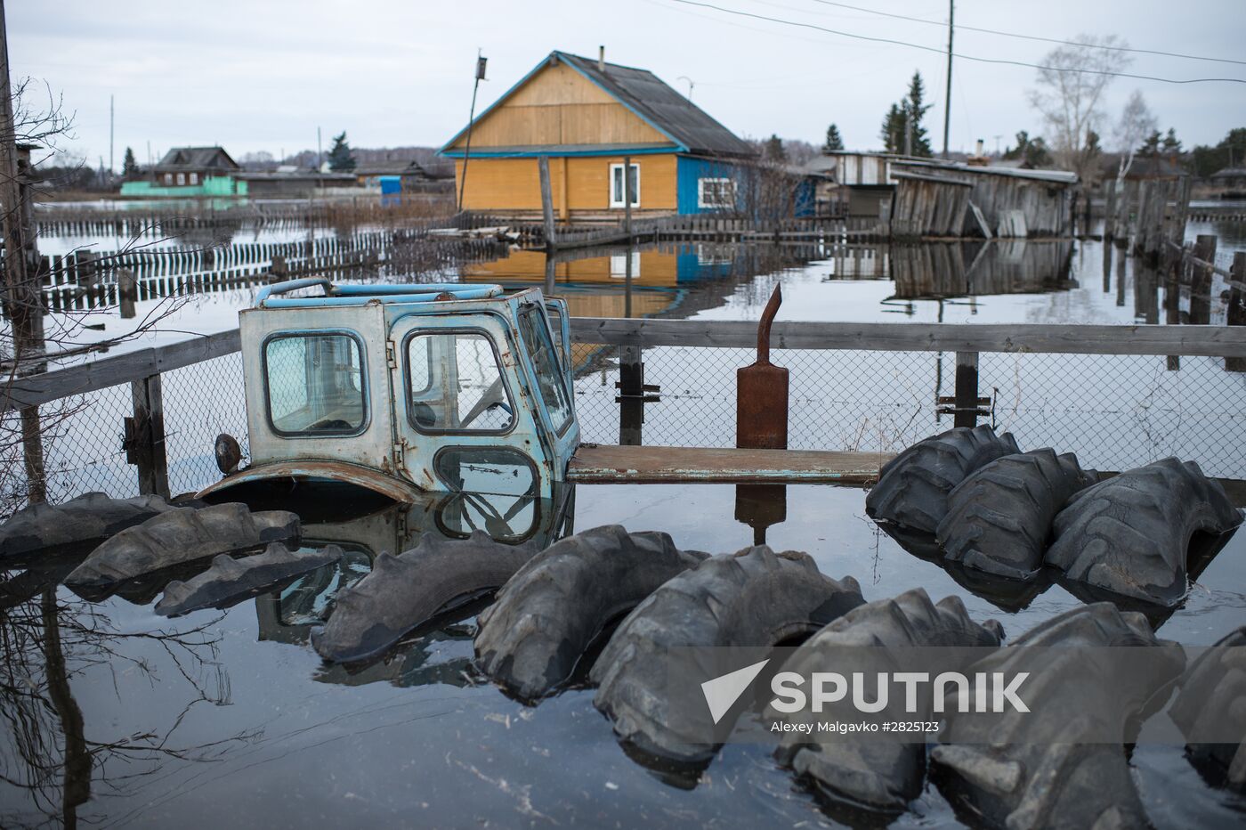Flood in the Omsk Region