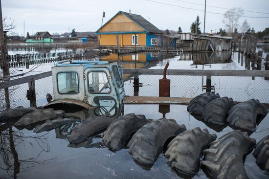 Flood in the Omsk Region