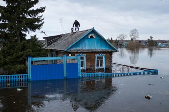Flood in the Omsk Region