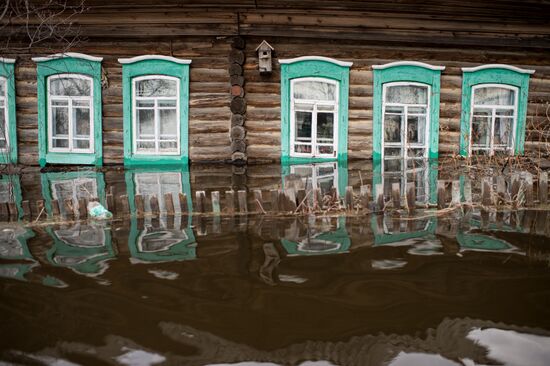 Flood in the Omsk Region