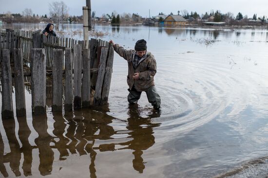 Flood in the Omsk Region