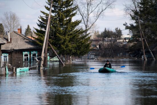 Flood in the Omsk Region