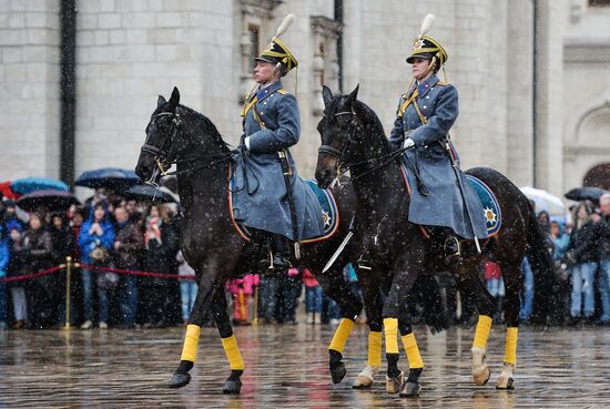 Presidential Regiment changing of the guard ceremony