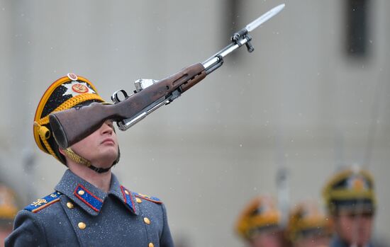 Presidential Regiment changing of the guard ceremony