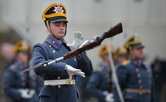 Presidential Regiment changing of the guard ceremony