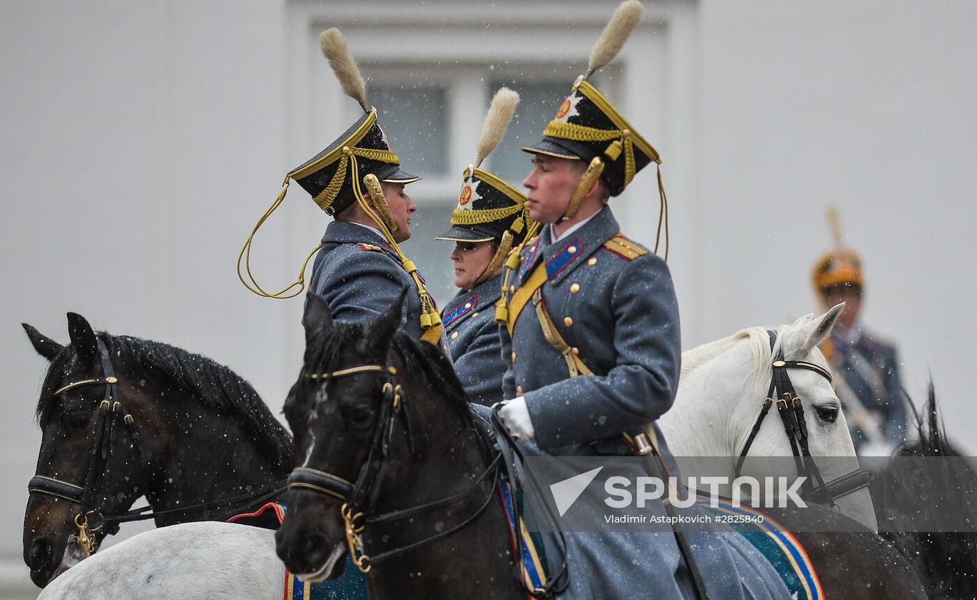 Presidential Regiment changing of the guard ceremony
