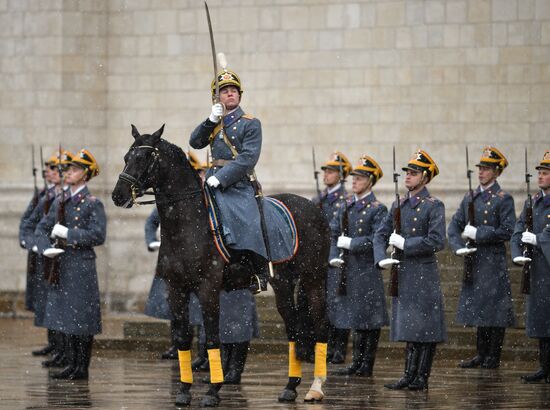 Presidential Regiment changing of the guard ceremony