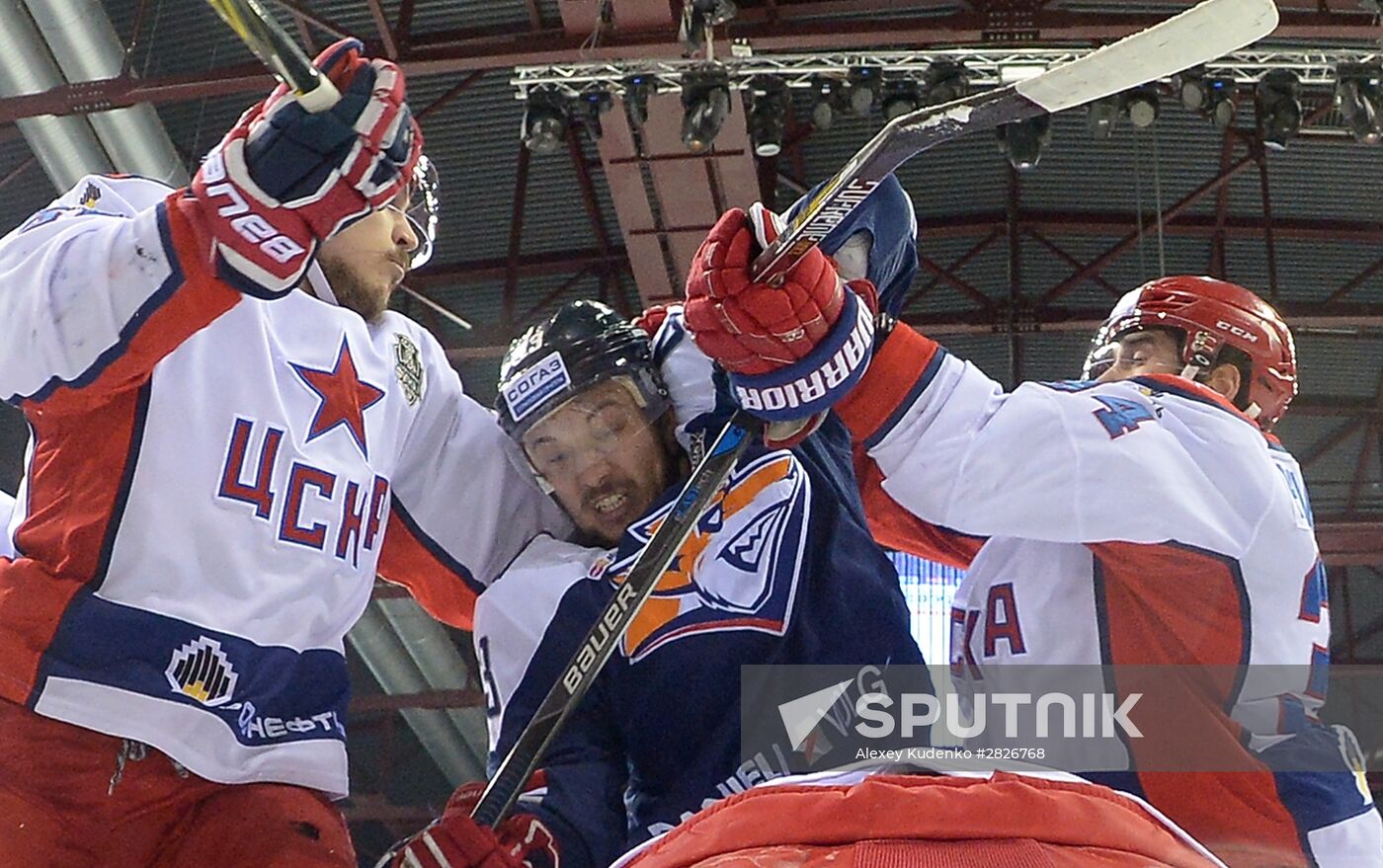 Kontinental Hockey League. Metallurg Magnitogorsk vs. CSKA