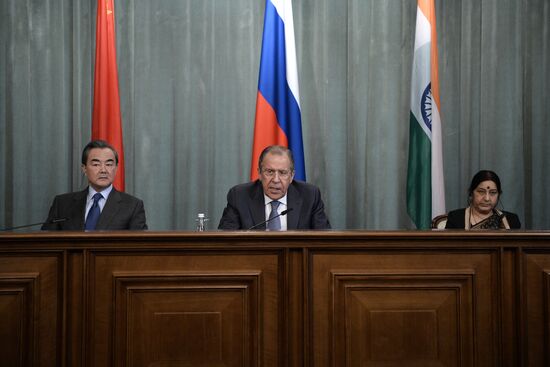 Plenary meeting of Russian, Indian and Chinese (RIC) foreign ministers