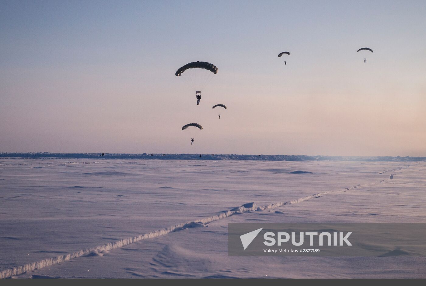 Drill of special ops unit of Chechen Republic near North Pole
