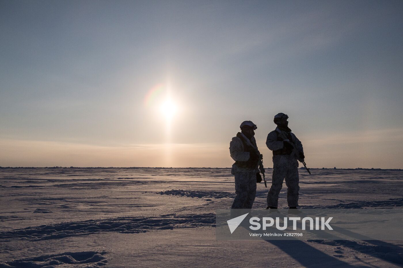 Drill of special ops unit of Chechen Republic near North Pole
