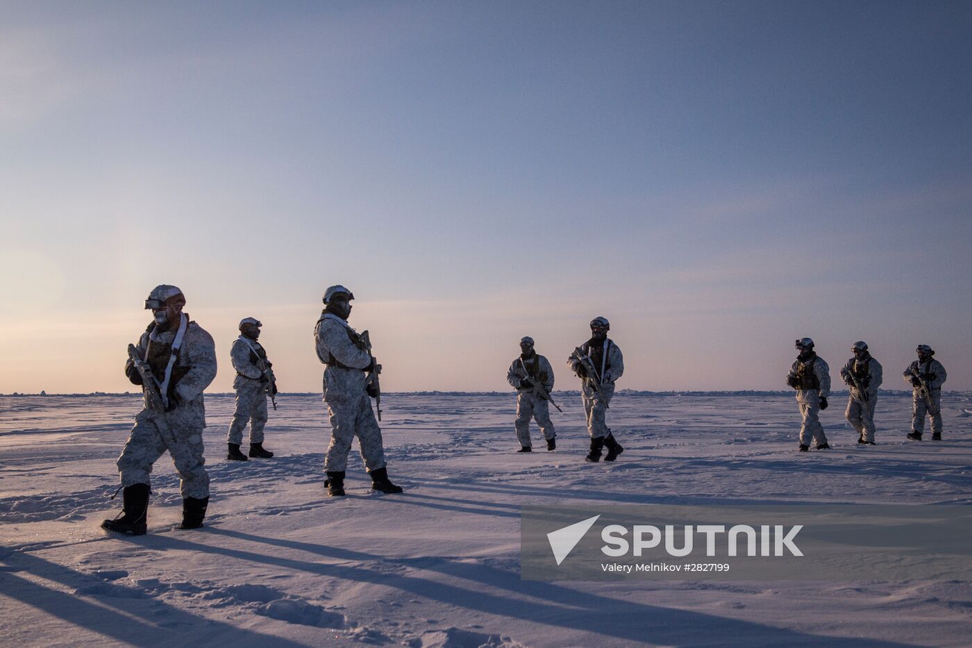 Drill of special ops unit of Chechen Republic near North Pole