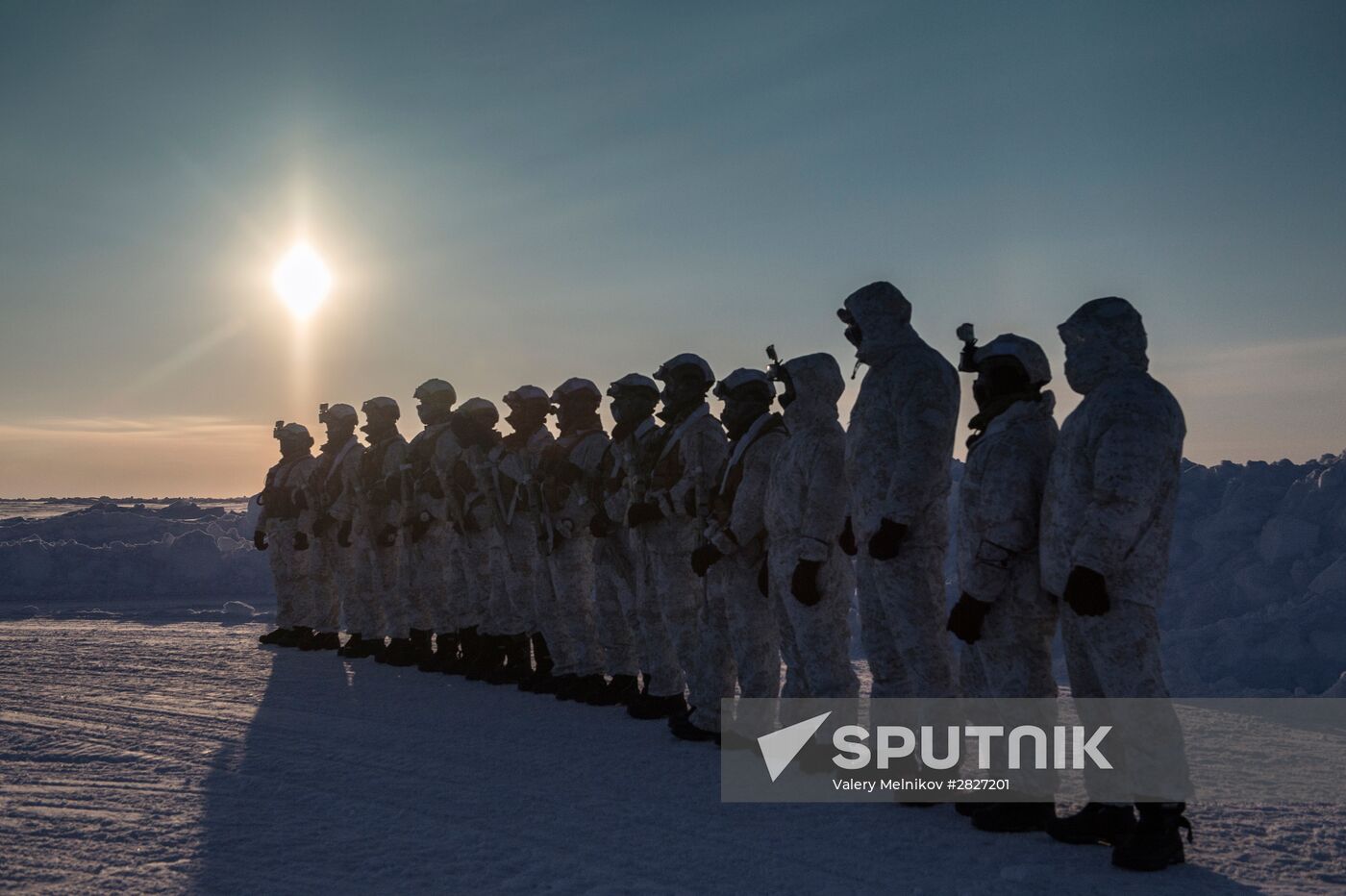 Drill of special ops unit of Chechen Republic near North Pole