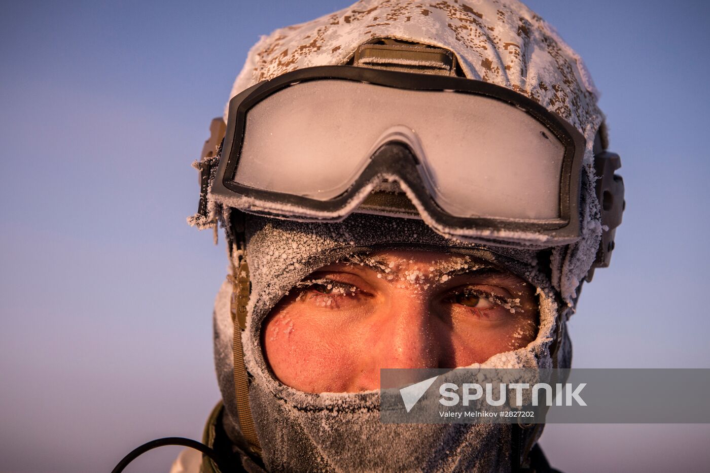 Drill of special ops unit of Chechen Republic near North Pole