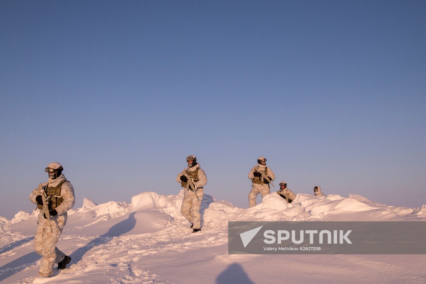 Drill of special ops unit of Chechen Republic near North Pole