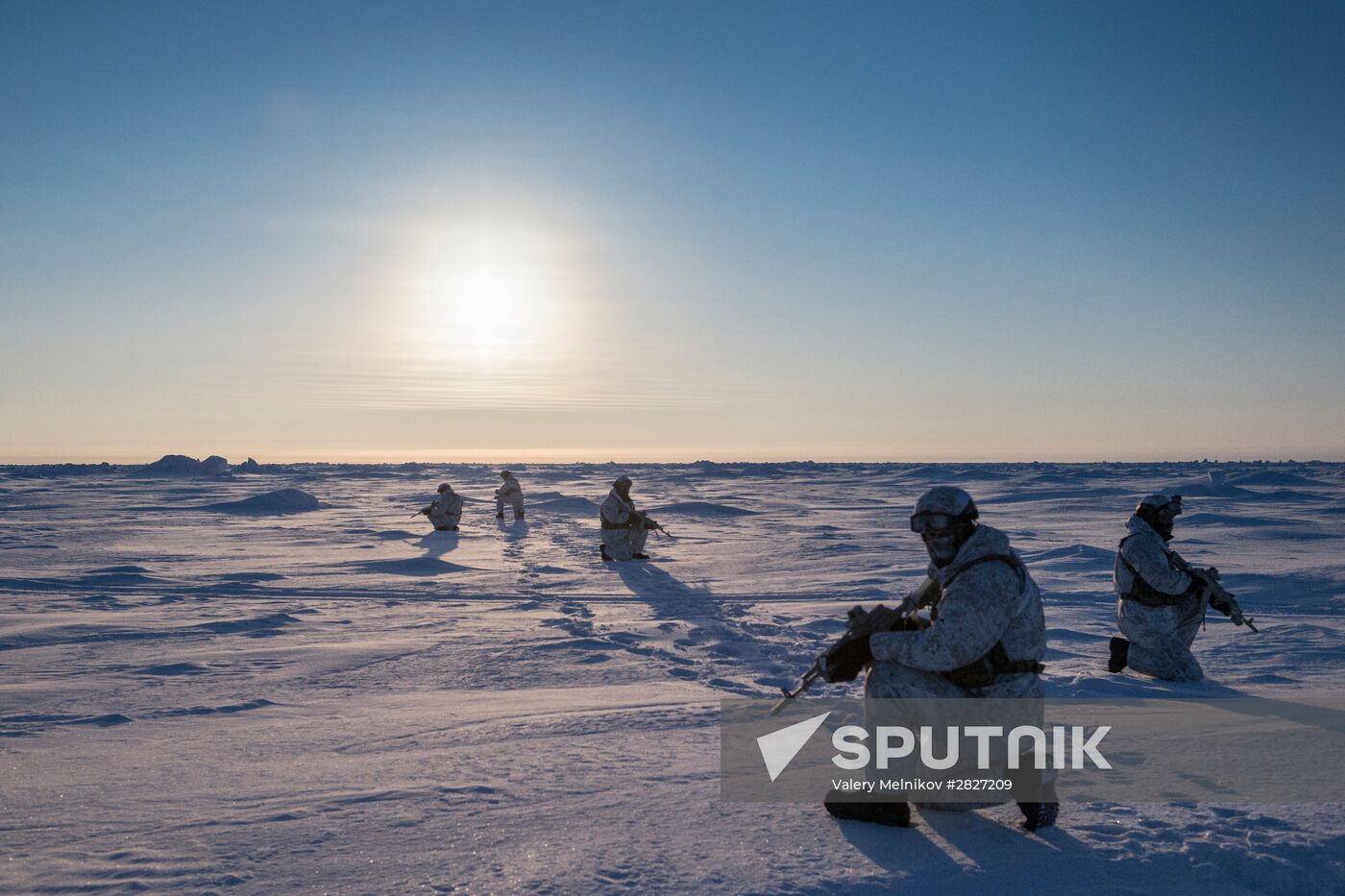 Drill of special ops unit of Chechen Republic near North Pole