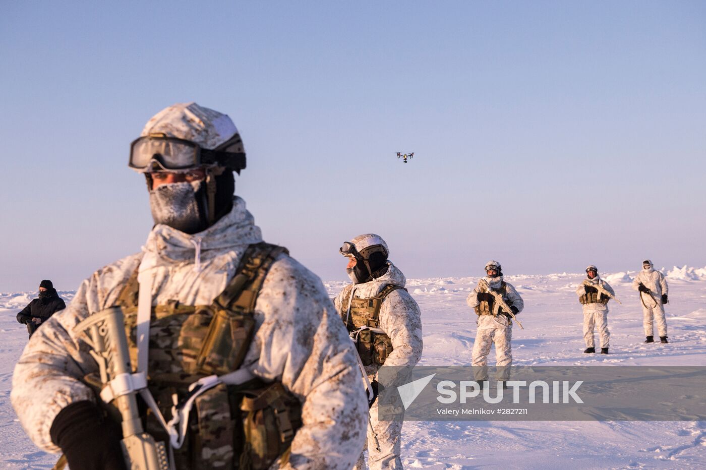 Drill of special ops unit of Chechen Republic near North Pole