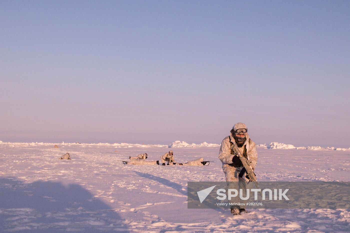 Drill of special ops unit of Chechen Republic near North Pole